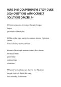 NURS 5461 COMPREHENSIVE STUDY GUIDE 2026 QUESTIONS WITH CORRECT SOLUTIONS GRADED A&plus;