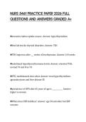NURS 5461 PRACTICE PAPER 2026 FULL QUESTIONS AND ANSWERS GRADED A&plus;