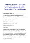 ATI Pediatrics Proctored B Exam Actual Review Questions &lpar;Latest 2026 &sol; 2027&rpar; &ndash; Verified Answers &ndash; 100&percnt; Pass Guarantee