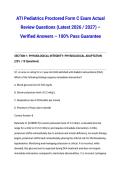 ATI Pediatrics Proctored Form C Exam Actual Review Questions &lpar;Latest 2026 &sol; 2027&rpar; &ndash; Verified Answers &ndash; 100&percnt; Pass Guarantee