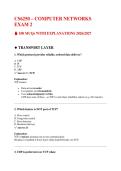 CS6250 &ndash; COMPUTER NETWORKS EXAM 2 100 QUESTIONS AND ANSWERS WITH ELABORATE EXPLANATIONS 2026-2027&period;