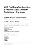 AHIP Final Exam Test Questions & Answers Latest &lowbar; Complete Study Guide &lowbar; Guaranteed&period;pdf