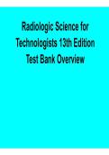 Radiologic Science for Technologists 13th Edition Test Bank Overview 2026 Update