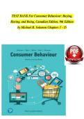 TESTBANK - Consumer Behaviour&colon; Buying&comma; Having&comma; and Being&comma; Canadian Edition&comma; 9th Edition by Michael R&period; Solomon