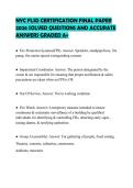 NYC FLSD CERTIFICATION FINAL PAPER 2026 SOLVED QUESTIONS AND ACCURATE ANSWERS GRADED A&plus;