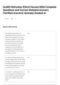 IAABO Refresher EXAM Newest 2026 Complete Questions and Correct Detailed Answers &lpar;Verified Answers&rpar; &vert;Already Graded A&plus;