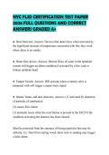 NYC FLSD CERTIFICATION TEST PAPER 2026 FULL QUESTIONS AND CORRECT ANSWERS GRADED A&plus;