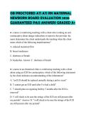 OB PROCTORED ATI ATI RN MATERNAL NEWBORN BOARD EVALUATION 2026 GUARANTEED PASS ANSWERS GRADED A&plus;