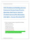 NYC Prefabricated Building Systems Contractor Exam Q&A 2026 Study Guide Prep