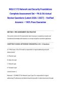 WGU C172 Network and Security Foundations Complete Assessment Set &ndash; PA & OA Actual Review Questions &lpar;Latest 2026 &sol; 2027&rpar; &ndash; Verified Answers &ndash; 100&percnt; Pass Guarantee