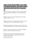 OBT3 EXAM TEST SCRIPT 2026 TEST  PAPER QUESTIONS AND SOLUTIONS  CERTIFICATION REVIEW GRADED  A&plus; 