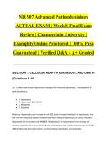 NR 507 Advanced Pathophysiology ACTUAL EXAM &vert; Week 8 Final Exam Review &vert; Chamberlain University &vert; Examplify Online Proctored &vert; 100&percnt; Pass Guaranteed &vert; Verified Q&A - A&plus; Graded