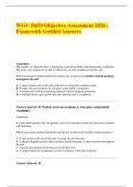 WGU D659 Objective Assessment 2026 &vert; Exam with Verified Answers
