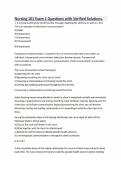 Nursing 101 Exam 1 Questions with Verified Solutions-Graded A&plus;
