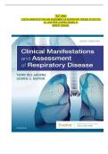 Test Bank &vert; Clinical Manifestations and Assessment of Respiratory Disease &vert; 8th Edition by Terry Des Jardins & George G&period; Burton &vert; Latest Update