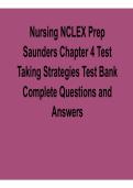 Nursing NCLEX Prep Saunders Chapter 4 Test Taking Strategies Test Bank Complete Questions and Answers 2026 Update