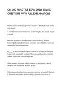 OM 300 PRACTICE EXAM 2026 SOLVED QUESTIONS WITH FULL EXPLANATIONS
