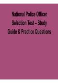 National Police Officer Selection Test Study Guide & Practice Questions 2026 Update