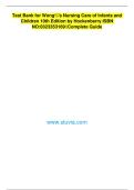 Test Bank for Wong's Nursing Care of Infants and Children 10th Edition by Hockenberry