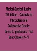 Medical-Surgical Nursing 11th Edition Concepts for Interprofessional Collaborative Care by Donna D&period; Ignatavicius 2026 Update