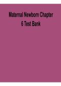 Maternal-Newborn Nursing Chapter 6 Test Bank 2026 Update