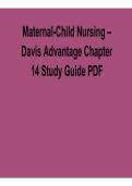 Maternal-Child Nursing Davis Advantage Chapter 14 Study Guide PDF 2026 Update