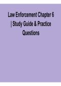 Law Enforcement Chapter 6 Study Guide & Practice Questions 2026 Update
