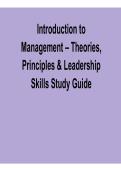 Introduction to Management Theories&comma; Principles & Leadership Skills Study Guide 2026 Update