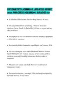 OPTOMETRY LICENSING UPDATED SCRIPT  2026 PRACTICE SOLUTIONS GRADED A&plus;