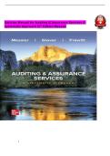 Solution Manual for Auditing & Assurance Services&colon; A Systematic Approach&comma; 12th Edition by William F&period; Messier Jr&period;&comma; Steven M&period; Glover & Douglas F&period; Prawitt &vert; Chapters 1-19 &vert; Verified Step-by-Step Solutions &vert; CPA Exam & Audit Certification Prep 