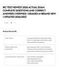 IRC TEST NEWEST 2026 ACTUAL EXAM COMPLETE QUESTIONS AND CORRECT ANSWERS &lpar;VERIFIED&rpar; &vert; GRADED A&plus;&vert;BRAND NEW &vert; UPDATED 2026&sol;2027&period;