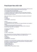Final Exam Nurs 623- 624 Questions with Accurate Answers