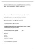 SPORT GOVERNANCE EXAM 2 &vert; QUESTIONS AND ANSWERS &vert; 2026 WITH 100&percnt;  SOLVED CORRECT SOLUTION&period;