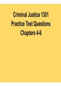 Criminal Justice 1301 &ndash; Practice Test Questions Chapters 4&ndash;6