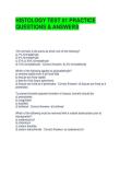 HISTOLOGY TEST &num;1 PRACTICE QUESTIONS & ANSWERS