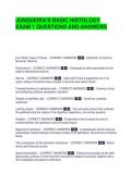 JUNQUEIRA-S BASIC HISTOLOGY EXAM 1 QUESTIONS AND ANSWERS &lpar;GRADED A&rpar;