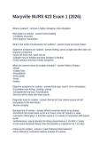 Maryville NURS 623 Exam 1 &lpar;2026&rpar; Questions and Answers 100&percnt;  Verified