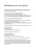 NUR 623 Exam 1 Pre- Post Quizzes Questions with Accurate Answers