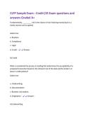 CLFP Sample Exam - Credit &lpar;35 Exam questions and  answers Graded A&plus; 