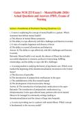 Galen NUR 253 Exam 1 Study Guide 2026&colon; 300 Questions with Answers & Rationales &vert; Mental Health Nursing