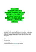 ADVANCED PATHOPHYSIOLOGY MIDTERM NUR 6501 WALDEN UNIVERSITY COMPLETE ACTUAL EXAM 150&plus; QUESTIONS AND CORRECT DETAILED ANSWERS 2025-2027&period;