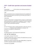 CLFP &ndash; Credit Exam questions and answers Graded  A&plus;