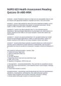 NURS 623 Health Assessment Reading Quizzes GI-ABD-MSK Questions and Answers