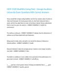 HLTH 1520 &lpar;Healthful Living Test&rpar; - Georgia Southern University Exam Questions With Correct Answers&period;