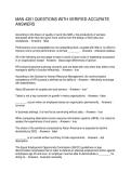 MAN 4301 QUESTIONS WITH VERIFIED ACCURATE ANSWERS