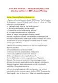  Galen NUR 253 Exam 3 Study Guide 2026&colon; 300 Questions with Answers & Rationales &vert; Mental Health Nursing