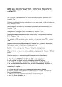MAE 4301 QUESTIONS WITH VERIFIED ACCURATE ANSWERS