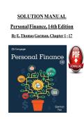 Solution Manual For Personal Finance 14th Edition&comma; by E&period; Thomas Garman&period; Latest 2025