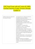 CBT Final Exam with all Correct & 100&percnt; Verified Answers &vert;Latest Version &vert;Already Graded A&plus;