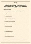 Texas Well Driller License Exam ACTUAL EXAM COMPLETE QUESTIONS AND CORRECT ANSWERS LATEST UPDATE THIS YEAR